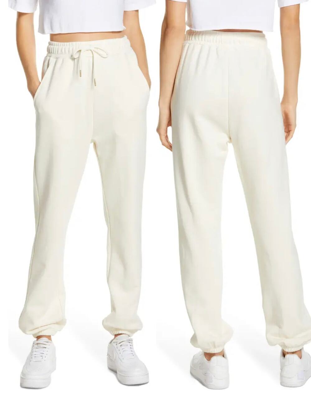 WeWoreWhat classic jogger loungewear sweatpants Off White L